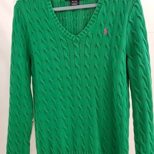 Golf sweater Ralph Lauren Sport pink stitching logo very pretty and sporty